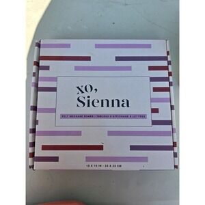 XO Sienna Felt Message Board 10x10 Wood Frame Ombre Purple Grey Letter Board Set